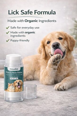 Dog Paw Balm Stick for Dry Cracked Paws – Moisturizing Paw & Nose Balm for Dogs & Cats – Easy Application, Non-Greasy Protection (40g) in Kuwait