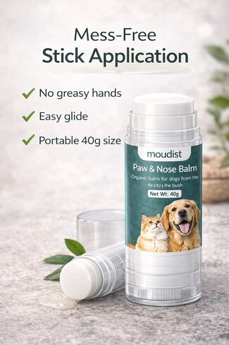 Dog Paw Balm Stick for Dry Cracked Paws – Moisturizing Paw & Nose Balm for Dogs & Cats – Easy Application, Non-Greasy Protection (40g) in Kuwait