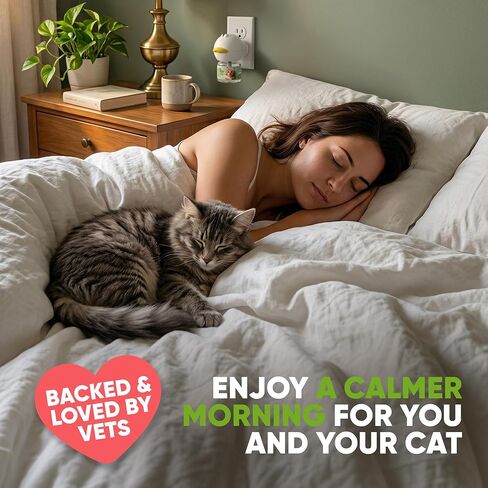STÙNICK Cat Calming Diffuser 1 Diffuser and 2 Reffils 60-Day - Cat Pheromone Diffuser for Stress, Pee Spraying, Cat Fighting, Aggression, Excessive Meowing & Scratching - 60-Day Refill Included in Kuwait