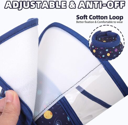 PUPTECK Cat Cone Collar Soft for Neck, Pet Recovery Collar to Stop Licking After Surgery, Adjustable Elizabethan Pet Collar for Small Medium Cats Kittens, NavyBlue M in Kuwait