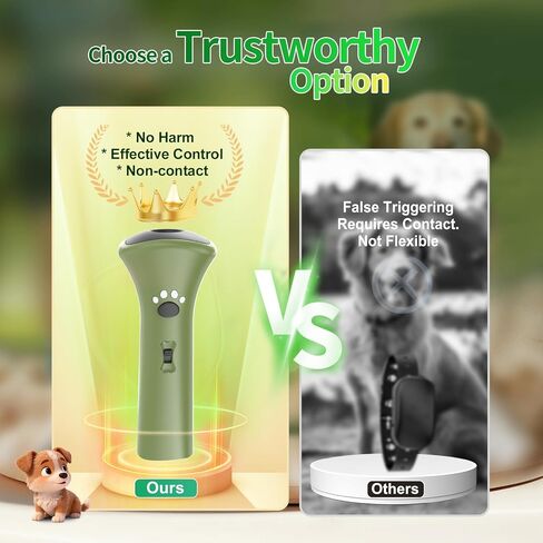 Dog Bark Deterrent Devices,Ultrasonic Anti Barking Device for Dogs, Portable Dog Training Device,Stopping Own or Neighbor's Dog Barking,Safe & Effective for Indoor & Outdoor Use(Green) in Kuwait