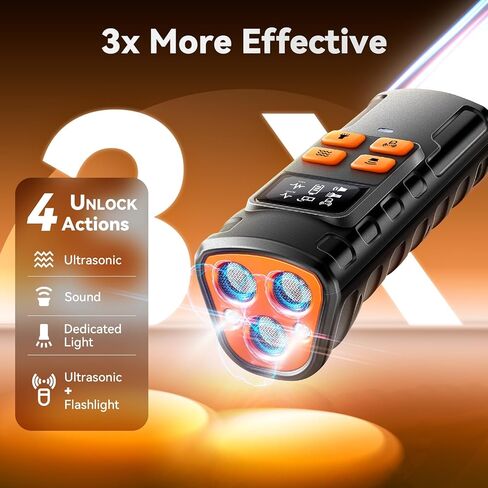 Dog Bark Deterrent Devices【Upgraded Smart Display】,3X Ultrasonic Pet Gentle Anti Barking Device for Dogs,Stop Neighbors Dogs from Barking,Indoor Outdoor Bark Control for Dog Training in Kuwait