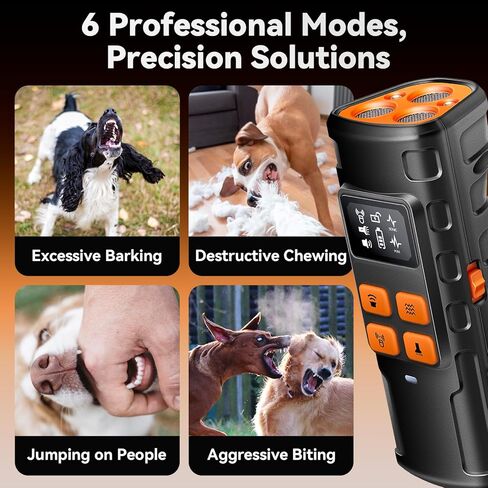 Dog Bark Deterrent Devices【Upgraded Smart Display】,3X Ultrasonic Pet Gentle Anti Barking Device for Dogs,Stop Neighbors Dogs from Barking,Indoor Outdoor Bark Control for Dog Training in Kuwait