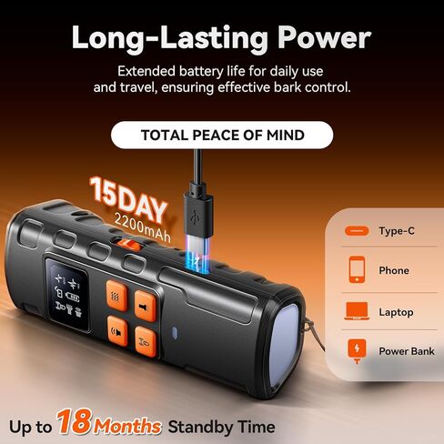 Dog Bark Deterrent Devices【Upgraded Smart Display】,3X Ultrasonic Pet Gentle Anti Barking Device for Dogs,Stop Neighbors Dogs from Barking,Indoor Outdoor Bark Control for Dog Training in Kuwait