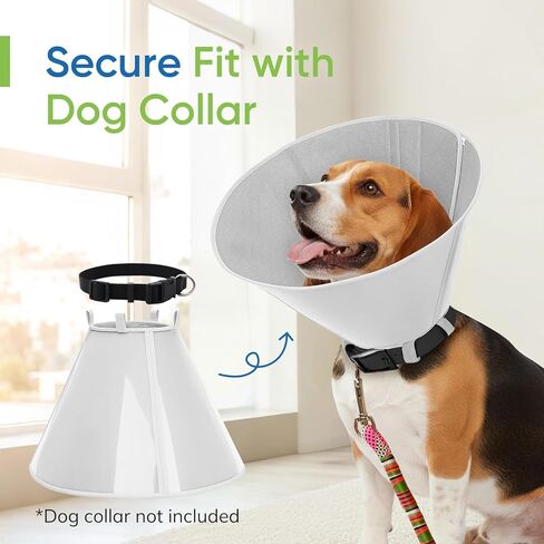 Soft Dog Cone Collar to Stop Licking After Surgery, Mesh Breathable Pet Recovery Collar for Large Medium Dogs, Elizabethan Cone Alternative(L) in Kuwait