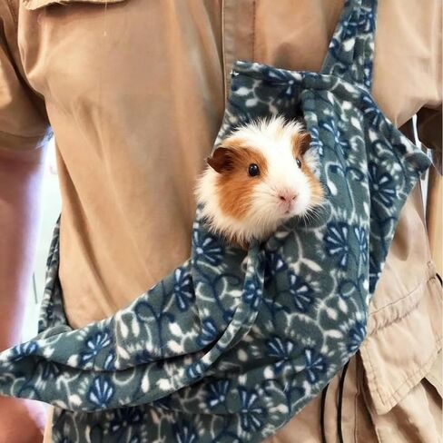Guinea Pig Carrier Sling & Backpack 2-in-1 - Adjustable, Soft Bonding Pouch with Shoulder Strap for Safe Pet Travel in Kuwait