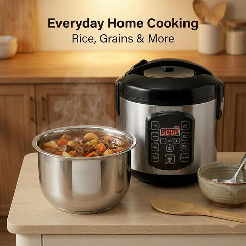 Rice Cooker Replacement Pot, Compatible with AROMA-ARC-954SBD and ARC-914SBD 4-Cup, 304 Stainless Steel for Everyday Home Cooking, Durable Easy-Clean Design in Kuwait