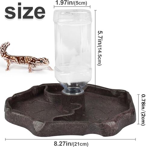 Automatic Reptile Water Feeder, Turtle Food and Water Bowl, Tortoise Water Bottle, Water Dispenser for Snake Bearded Dragon Lizard and Chameleon in Kuwait