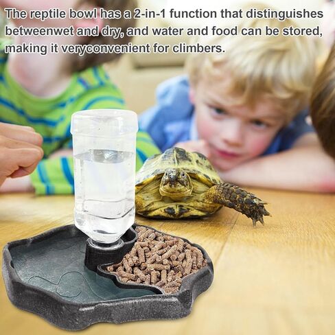 Automatic Reptile Water Feeder, Turtle Food and Water Bowl, Tortoise Water Bottle, Water Dispenser for Snake Bearded Dragon Lizard and Chameleon in Kuwait