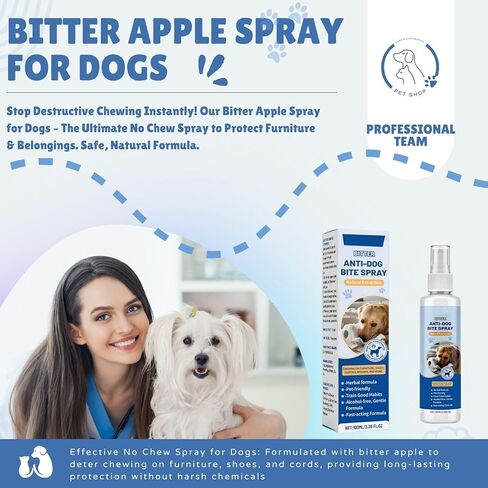 No Chew Spray for Dogs,Bitter Apple Spray for Dogs to Stop Chewing,Can Effectively Protect The Safety of Furniture,Plant,Shoes, Etc,Safe for People and Pets,Alcohol-Free, Indoor/Outdoor Use,3.38oz in Kuwait