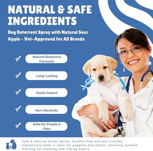 No Chew Spray for Dogs,Bitter Apple Spray for Dogs to Stop Chewing,Can Effectively Protect The Safety of Furniture,Plant,Shoes, Etc,Safe for People and Pets,Alcohol-Free, Indoor/Outdoor Use,3.38oz in Kuwait