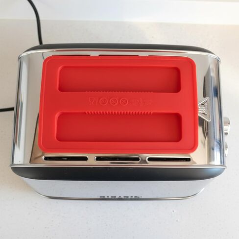 2 PCS Silicone Toaster Top Cover, 2 Slice Silicone Toaster Dust Covers Lid Sandwich Machine Part Accessories Universal Bread Machines Cover for Bread Maker,Sandwich Machine Part Accessories (Red) in Kuwait
