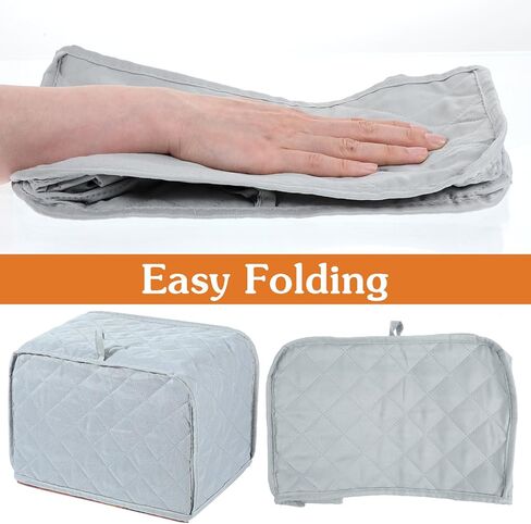 Toaster Cover 2 Slice, Quilted Toaster Cover, Small Appliance Covers, Polyester Dust Appliance Covers for 2 Slice Toasters, Kitchen Small Appliance(Grey) in Kuwait