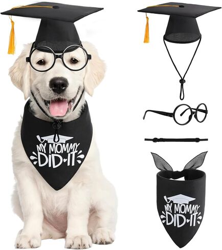 8 Pcs Dog Independence Day Costume Pet 4th of July Pet Hat Headband American Flag Glasses Set for Small Medium Large Dogs Cats in Kuwait