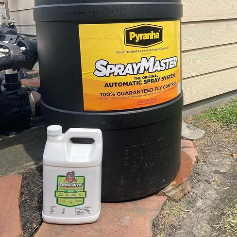 PYRANHA Bug Armor Zero-Bite Concentrate Refill for Automatic Spray Systems - Barn Indoor Fly Control | Repels Flies, Fleas, Ants & Mosquitoes in Kuwait