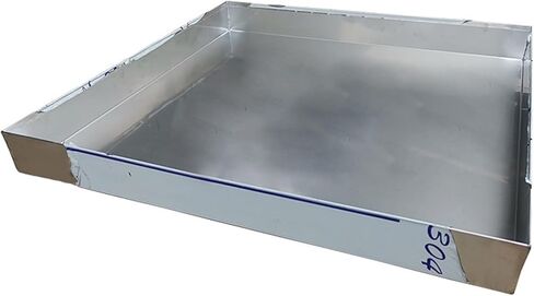 صينية تنقيط الزيت من الفولاذ المقاوم للصدأ مقاس 36 × 28 بوصة - مقلاة تصريف شديدة التحمل لقفص الكلاب، ونظام التدفئة والتهوية وتكييف الهواء، وتمنع تسرب مياه التيار المتردد، واستبدال سهل التنظيف لبطانات قفص الحيوانات الأليفة، بسمك 0.8 مم. in Kuwait