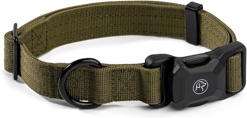 Scout Supply Co.طوق كلب عالي التحمل مع إبزيم مغناطيسي سريع التحرير، طوق كلب مزدوج الطبقات من النايلون قابل للتعديل للكلاب المتوسطة، (أخضر، متوسط: 14 بوصة إلى 18 بوصة) in Kuwait