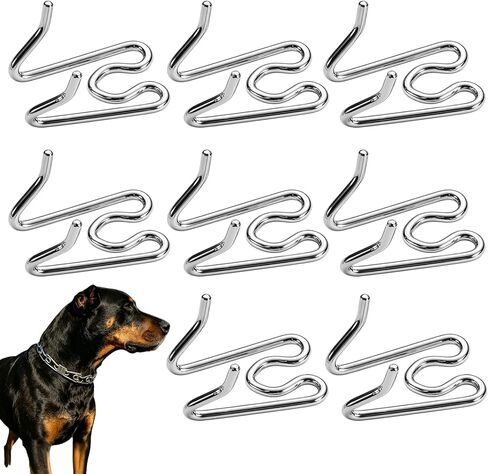 8 Pack Silver 2.25mm Stainless Steel Dog Collar Extra Links, Dog Training Collar Extender Links Replacement for Small Dogs in Kuwait