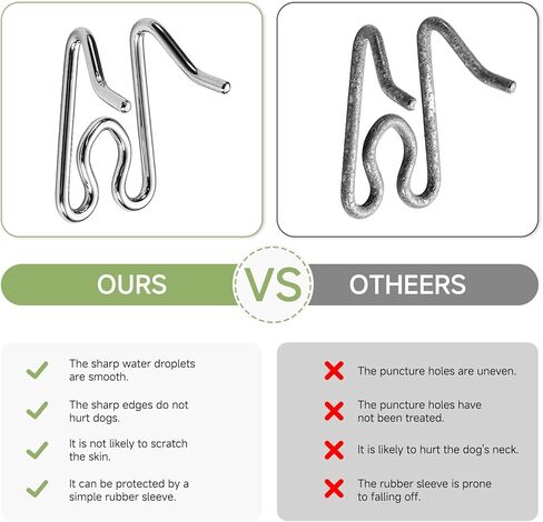 8 Pack Silver 2.25mm Stainless Steel Dog Collar Extra Links, Dog Training Collar Extender Links Replacement for Small Dogs in Kuwait