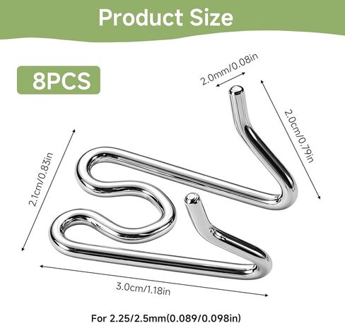 8 Pack Silver 2.25mm Stainless Steel Dog Collar Extra Links, Dog Training Collar Extender Links Replacement for Small Dogs in Kuwait