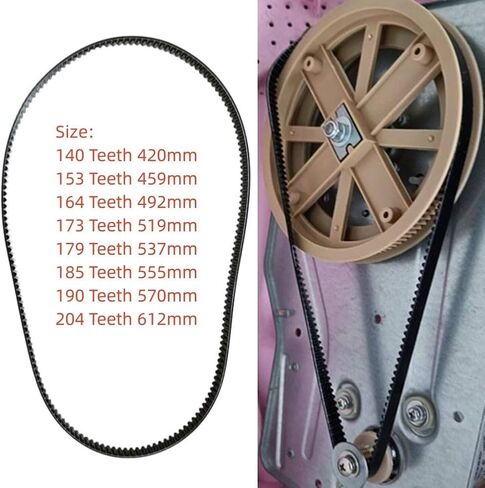 Bread Maker Belt, Universal Rubber Bread Machine Belt 140-204 Teeth 420-612mm Bread Maker Belt for Bread Maker Drive Belt(164T) in Kuwait