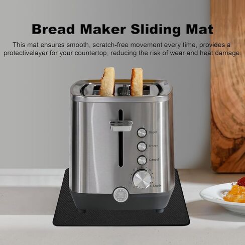 حصيرة منزلقة لصانعة الخبز من أجل محمصة الخبز المكونة من شريحتين CUISINART CPT-122BK، وسادة منزلقة عازلة للحرارة لجهاز BLACK+DECKER T2569B/GE G9TMA2SSPSS صانع الخبز ذو شريحتين، وسادات حماية على سطح الطاولة in Kuwait