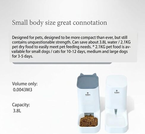 Automatic Pet Feeders Automatic Dog Food and Water Dispenser Water Dispenser for Dogs Gravity Water Dispenser Cat Feeders Automatic Cat Food Dog Water and Food Dispenser Gravity Pet Water Dispenser in Kuwait