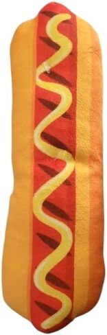 Pet Play Plush Hot Dog and Cucumber Set, 2 Piece Food-Themed Stuffed Pet Playthings with Integrated Bells for Cats in Kuwait