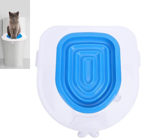 Cat Toilet Training Kit Adjustable Steps Non Slip Silicone Base, Gradually Transition from Litter Box to Human Toilet, Save on Litter Costs for Indoor Cat Owners in Kuwait