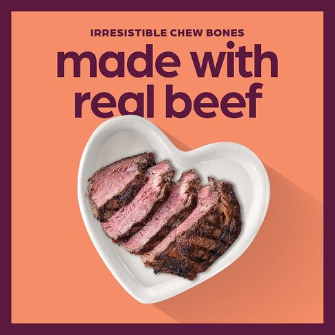 Chewsday Dog Rawhide Free Chew Bones, Made with Real Beef Collagen, Supports Hip & Joint, Skin & Coat, Highly Digestible, 3 Count in Saudi Arabia