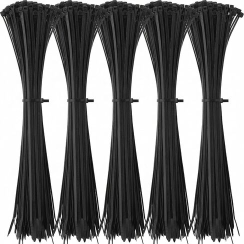 Shappy 18 Inch 500 Pack Long Zip Ties Heavy Duty, 200 Lbs Ultra Exclusive Strong Black Cable Ties, Large Industrial Electrical Cable Ties for Indoor Outdoor Plastic Tie Wraps in Kuwait