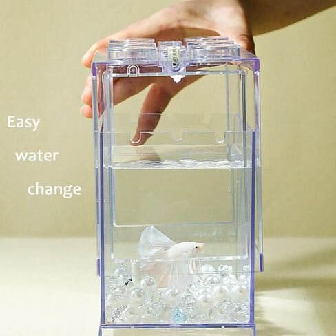 FLAdorepet 3 Packs 0.3 Gallon Small Betta Fish Tank Bowl,Stackable Clear Acrylic Aquarium Kit for Snails Mini Fish Shrimp,Small Fish Bowl for Temporary Space in Kuwait