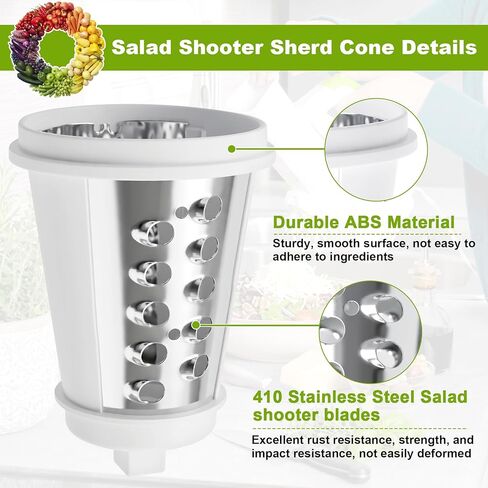 Shred Cone Replacement for Presto Regular Salad Shooter 02910 02980, Salad Shooter Sherd Cone Replacement Part Ideal for Shredding Cheese,Grating Chocolate,Pizzas,Kitchen Essential (with brush) in Kuwait
