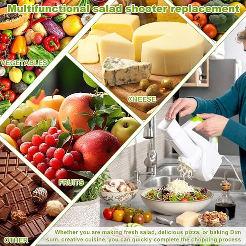 Shred Cone Replacement for Presto Regular Salad Shooter 02910 02980, Salad Shooter Sherd Cone Replacement Part Ideal for Shredding Cheese,Grating Chocolate,Pizzas,Kitchen Essential (with brush) in Kuwait
