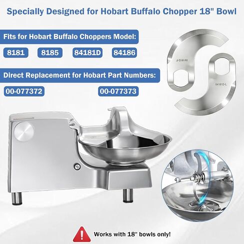 84181D Buffalo Chopper Blades Replacement for Hobart 8181, 8185, and 84186 Series Food Choppers 18" Bowl, Food Cutter Buffalo Chopper Knives Replaces for Hobart 00-077372, 00-077373 in Kuwait