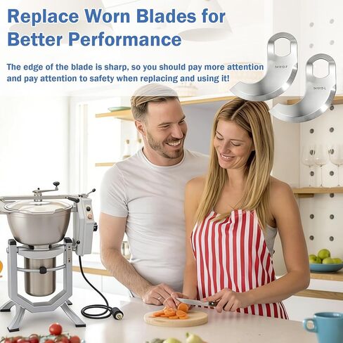84181D Buffalo Chopper Blades Replacement for Hobart 8181, 8185, and 84186 Series Food Choppers 18" Bowl, Food Cutter Buffalo Chopper Knives Replaces for Hobart 00-077372, 00-077373 in Kuwait