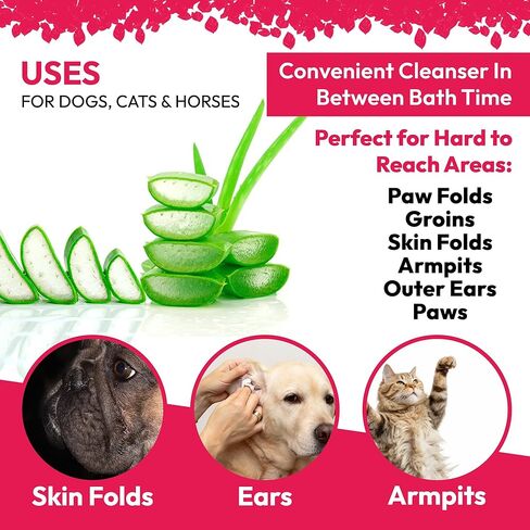 Topical Chlorhexidine Wipes for Dogs & Cats, Ketoconazole & Chlorhexidine Wipes and with a Light Scent (USA) (Ketoconazole & Chlorhexidin, 60 Count XL) in Kuwait