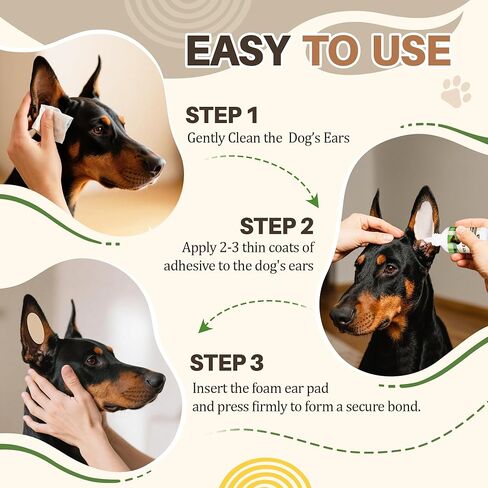 2 Pack Liquid Bonding Cement for Dogs (60ml Each), Pet Ear Taping Glue, Dog Ear Bonding Cement, Safe & Non Toxic Skin Adhesive for Pet Training, Waterproof, Easy Wash Off with Soap & Water in Kuwait