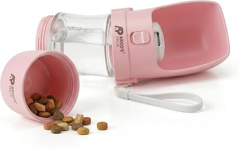 Argo's Pack 2-in-1 Dog Water Bottle & Food Container: Foldable Bowl, Leak-Proof & Portable. Durable Travel Gear for Dogs & Cats. Essential for Walking & Hiking. Perfect for Active Pet Owners (Green) in Kuwait