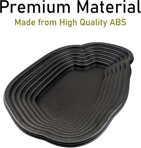 XLarge Reptile Bathing Pool Reptile Feeding Dish Water Bowl with Steps Aquarium Ornament for Gecko, Snake, Turtle, Bearded Dragon, Lizard Bath in Kuwait