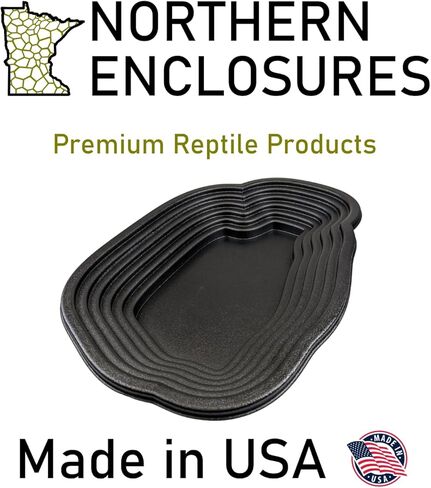 XLarge Reptile Bathing Pool Reptile Feeding Dish Water Bowl with Steps Aquarium Ornament for Gecko, Snake, Turtle, Bearded Dragon, Lizard Bath in Kuwait