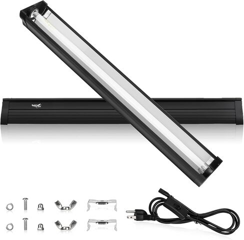UVB Light for Reptiles Bearded Dragon, T5 UVB Reptile Light Fixture HO UVB Bulb Lighting Combo Kit 10.0 8W UVA UVB Reptile Light Bulb Terrarium Lamp Tube Bar for Snake Gecko Turtle Lizard, 12 Inch in Kuwait