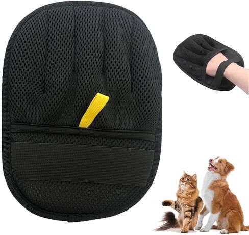 Pet Hair Remover Glove for Dogs & Cats – Reusable Electrostatic Fur Removal Glove for Clothes, Couch, Carpet, Bed & Car Seat with Hanging Hook for Easy Storage in Kuwait