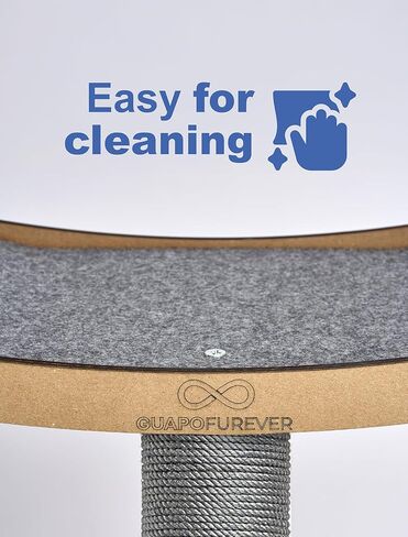 Heavy Duty Cat Window Perch with Scratching Post – Large Scratching Post with Perch, Strong Suction Cups, Eco, Multi-Level Cat Furniture for Indoor Cats (Grey) in Kuwait