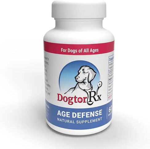 DogtorRx Age Defense، مكمل لدعم المفاصل والحركة لكبار السن، مفاصل وأربطة صحية، فيتامينات متعددة قابلة للمضغ للكلاب ومكمل لجميع السلالات والأحجام، صنع في الولايات المتحدة الأمريكية (60 قرصًا) in Kuwait