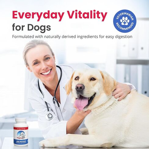 DogtorRx Age Defense، مكمل لدعم المفاصل والحركة لكبار السن، مفاصل وأربطة صحية، فيتامينات متعددة قابلة للمضغ للكلاب ومكمل لجميع السلالات والأحجام، صنع في الولايات المتحدة الأمريكية (60 قرصًا) in Kuwait
