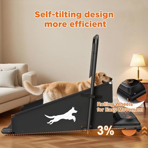 Dog Treadmill for Home, 220 lbs Capacity, 0.5-4.0 MPH, 12 Programs, Bluetooth Speaker, Remote Control for Small Medium Dogs in Kuwait