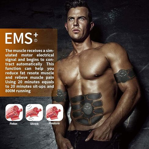 Muscle Toner ABS Training Workout Belt Body Abdominal Toning Gear Waist Trimmer Ab Workouts Intelligent Portable Fitness Apparatus for Men Women Abdomen/Arm/Leg Home Office Exercise in Saudi Arabia