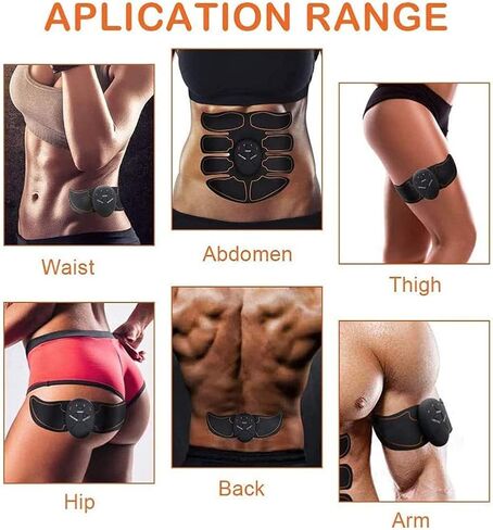Muscle Toner ABS Training Workout Belt Body Abdominal Toning Gear Waist Trimmer Ab Workouts Intelligent Portable Fitness Apparatus for Men Women Abdomen/Arm/Leg Home Office Exercise in Saudi Arabia