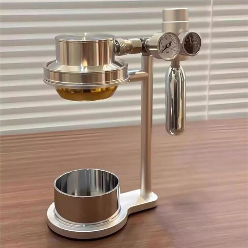 Genérico Espresso Machine, 58mm Pneumatic Portable Manual Coffee Maker, Stainless Steel, W/Pressure Gauge & Pressure Relief Valve, Detachable Design, For Commercial And Home Use in Kuwait